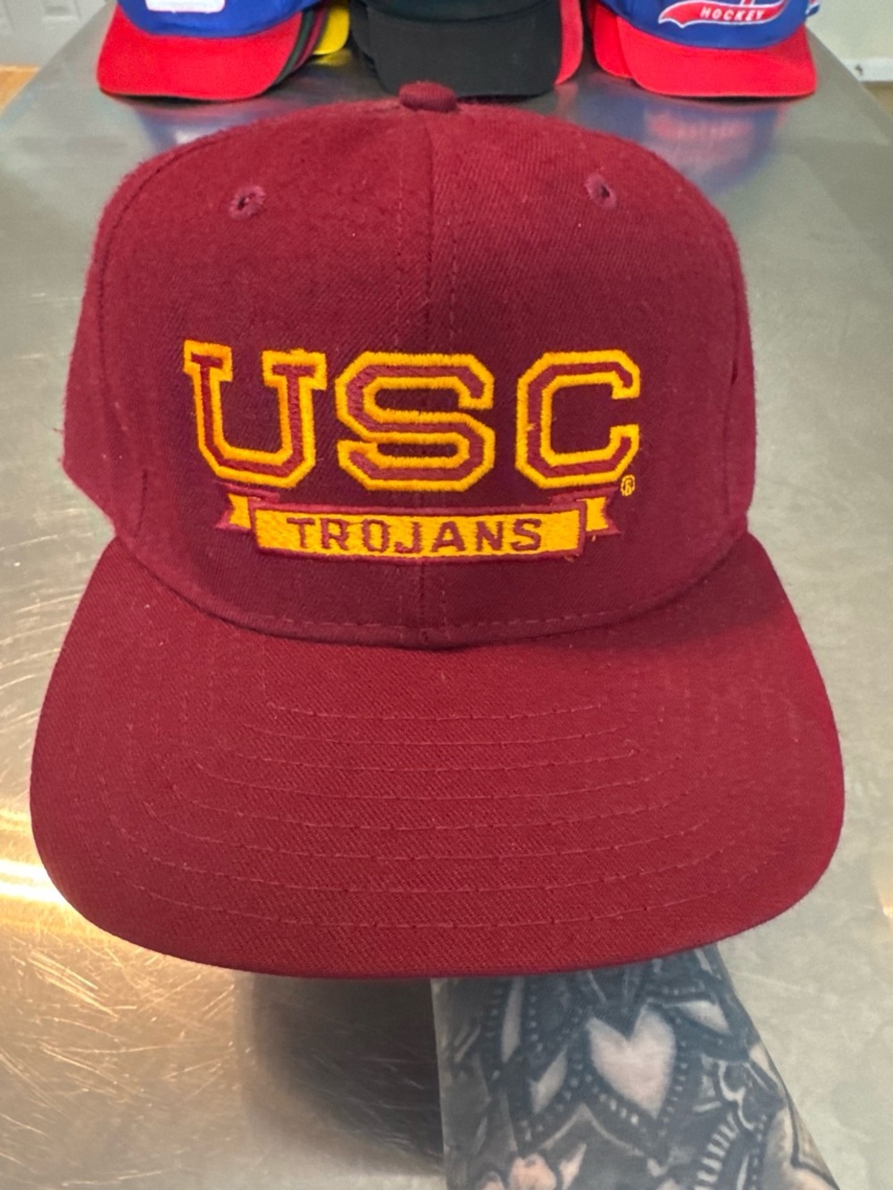 Vintage USC Trojans Maroon Embroidered Cap